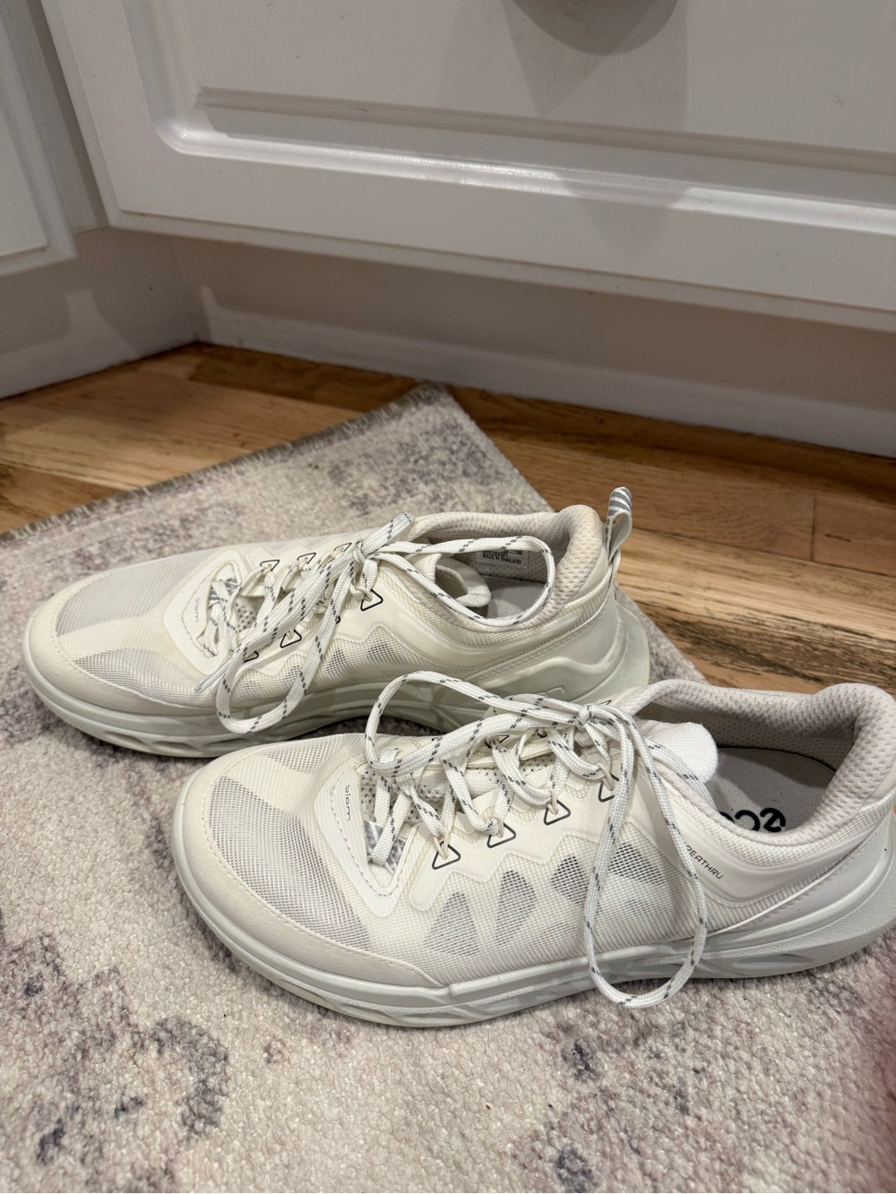 Ecco Women's White Athletic Sneakers - Picture 3 of 4